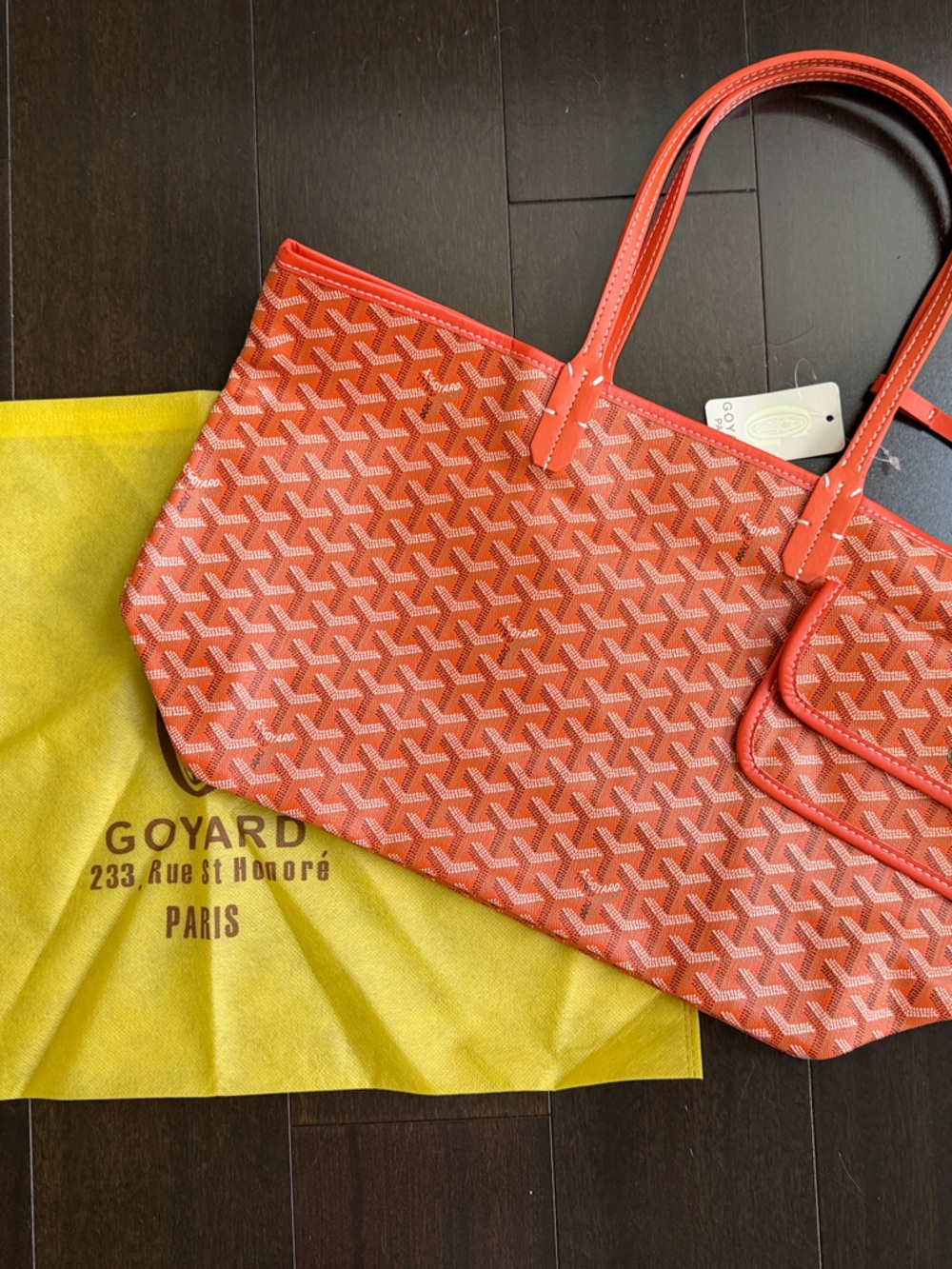 Orange Chevron Tote PM/Medium Size